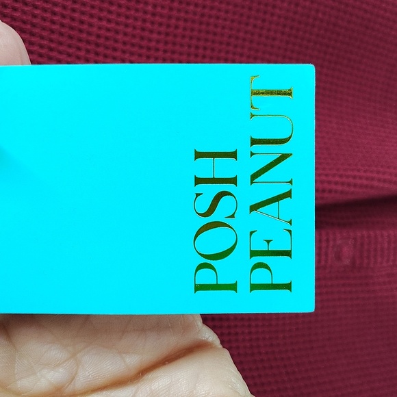 Posh Peanut burgundy maroon Henley Top Size Small Thermal Long Sleeve - Picture 5 of 7